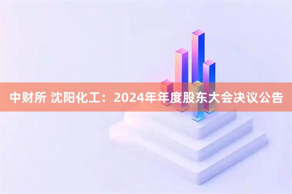 中财所 沈阳化工：2024年年度股东大会决议公告