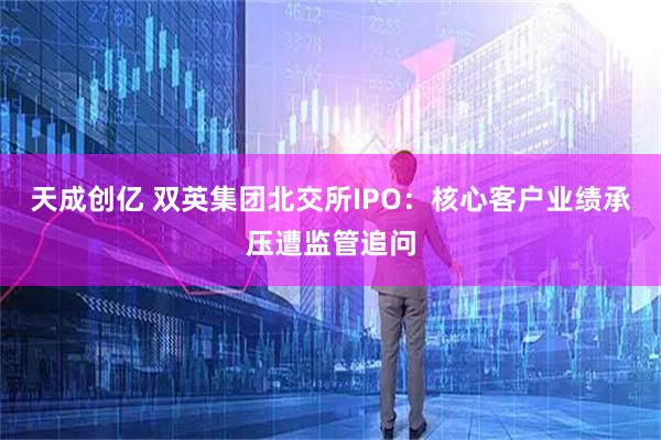 天成创亿 双英集团北交所IPO：核心客户业绩承压遭监管追问