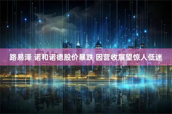 路易泽 诺和诺德股价暴跌 因营收展望惊人低迷